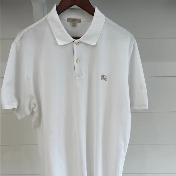 Burberry White Polo Shirt Classic Design - Picture 2 of 6